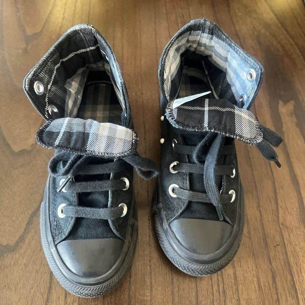 Converse Kids Black Canvas High-Tops - Picture 3 of 7